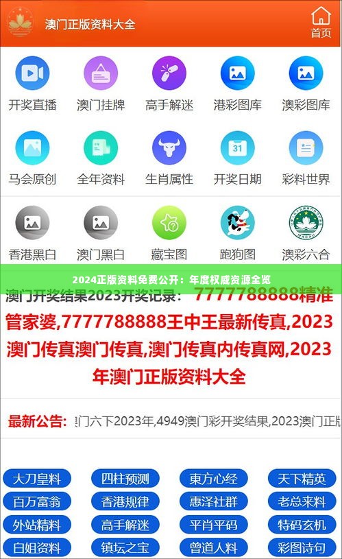 2024正版資料免費公開，獲取優(yōu)質(zhì)資源的全新途徑，優(yōu)質(zhì)資源獲取新途徑，2024正版資料免費公開